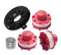 Ensemble de 3 pièces,Compatible avec Einhell GE-CT36/30Li bobines de fil de rechange pour débroussailleuse,couvercle de broche,longueur 8 m,diamètre 2 mm,nylon bobines(3 bobines,1 couvercle,1 ressort）