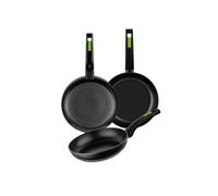Monix Poêles à frire Green M481241 – Pack de 3 Ø18/22/26 cm – aluminium forgé