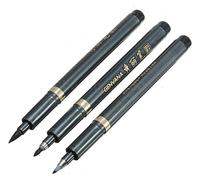 Ensemble de 3 pinceaux à eau pour calligraphie et aquarelle, couleur noire