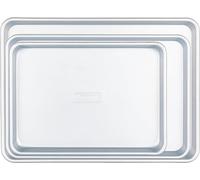Ensemble de 3 plaques de cuisson antiadhésives premium Silecomplaza, fabriquées sans PFAS, plaques en acier aluminisé robustes avec un cadre en fer renforcé, de 33, 38 et 45 cm, résistantes à la chale