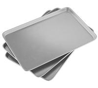 Ensemble de 3 plaques de cuisson en acier inoxydable, pour usage professionnel