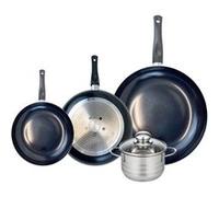 Ensemble de 3 Poêles de cuisson 20, 24 et 32 cm et 1 faitout 14 cm Elo Prima Brillant
