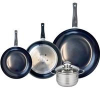 Ensemble de 3 Poêles de cuisson 20, 24 et 32 cm et 1 faitout 14 cm Elo Prima Brillant