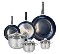 Ensemble de 3 Poêles de cuisson 20, 24 et 32 cm et 3 faitouts 12, 14 et 20 cm Elo Prima Brillant