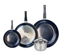 Ensemble de 3 Poêles de cuisson 20, 28 et 32 cm et 1 faitout 14 cm Elo Prima Brillant