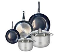 Ensemble de 3 Poêles de cuisson 20, 28 et 32 cm et 2 faitouts 20 et 24 cm Elo Prima Brillant