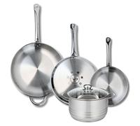 Ensemble de 3 Poêles de cuisson 24, 28 et 32 cm et 1 faitout 20 cm Elo Profi Brillant