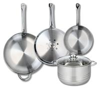 Ensemble de 3 Poêles de cuisson 24, 28 et 32 cm et 1 faitout 24 cm Elo Profi Brillant
