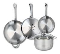 Ensemble de 3 Poêles de cuisson 24, 28 et 32 cm et 1 faitout 24 cm Elo Profi Brillant