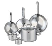 Ensemble de 3 Poêles de cuisson 24, 28 et 32 cm et 3 faitouts 12, 14 et 26 cm Elo Profi Citrin