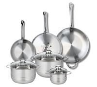 Ensemble de 3 Poêles de cuisson 24, 28 et 32 cm et 3 faitouts 14, 20 et 24 cm Elo Profi Brillant