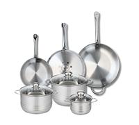 Ensemble de 3 Poêles de cuisson 24, 28 et 32 cm et 3 faitouts 14, 20 et 24 cm Elo Profi Brillant