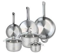 Ensemble de 3 Poêles de cuisson 24, 28 et 32 cm et 3 faitouts 14, 20 et 24 cm Elo Profi Brillant