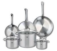 Ensemble de 3 Poêles de cuisson 24, 28 et 32 cm et 3 faitouts 16, 20 et 26 cm Elo Profi Citrin