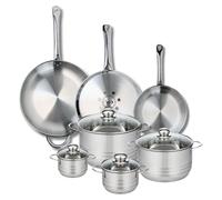 Ensemble de 3 Poêles de cuisson 24, 28 et 32 cm et 4 faitouts 12, 14, 20 et 24 cm Elo Profi Brillant