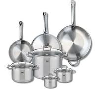 Ensemble de 3 Poêles de cuisson 24, 28 et 32 cm et 4 faitouts 12, 14, 20 et 26 cm Elo Profi Citrin