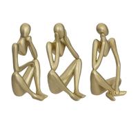 Ensemble de 3 statuettes femme en résine