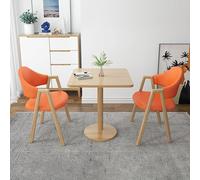 Ensemble de 3 tables de salle à manger modernes pour 2 personnes - Table de comptoir carrée avec 2 chaises en tissu élégantes et tabourets de bar, parfait pour la cuisine et le bureau