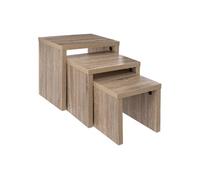 Trio de Tables Gigognes encastrables en MDF - Hauteur 45 cm