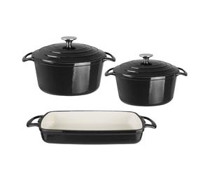 Ensemble de 3 ustensiles de cuisine en fonte Vogue Cooking Like the Pros