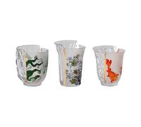 Seletti Lot de 3 verres en verre Hybrid-Aglaura Ø 8 cm H 9,3/10,7