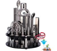 Ensemble de 30 pièces pour bar : shaker à cocktail, kit de préparation de boissons Boston Shaker, mixeur en acier inoxydable, ensemble de bar à offrir,