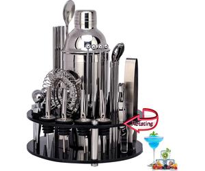Ensemble de 30 pièces pour bar : shaker à cocktail, kit de préparation de boissons Boston Shaker, mixeur en acier inoxydable, ensemble de bar à offrir,
