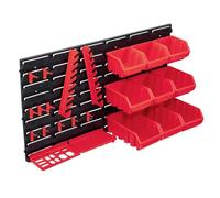 Ensemble de 34 Kit de Bacs de Stockage - vidaXL - plastique - rouge - 350 x 382 x 18 mm@vgu83o