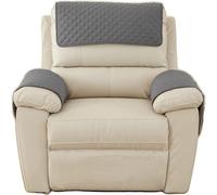 Ensemble De 345 Housses pour Accoudoirs Et Appuie-tête De Canapé Inclinable avec Poches De Rangement | Protection Matelassée Antidérapante pour Fauteuils 3 Places Dark Grey 2 Seater(4pcs)