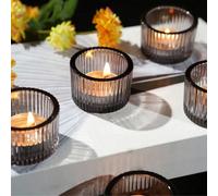 Ensemble de 4/12/24/36 photophores, photophores en verre de 2'' x 1,4'' pour bougies chauffe-plat (bougies non incluses), parfait pour centre de table de mariage, décoration de fête à la maison pour H