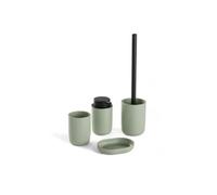 Ensemble de 4 accessoires de SDB - TODAY - UTILITY - Gobelet, distributeur savon, brosse WC - Green