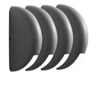Ensemble de 4 appliques murales de maison pour projecteurs d'extérieur dans un ensemble comprenant des ampoules LED