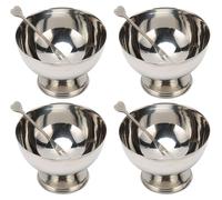 Ensemble de 4 bols à glace, gobelets à dessert réutilisables en acier inoxydable