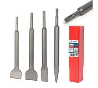 Ensemble de 4 burins SDS-Plus de 25,4 cm (10 pouces), en carbure de tungstène, avec mallette de rangement
