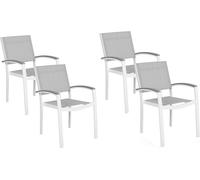 Ensemble de 4 chaises de jardin Pereta Lumarko Grey !