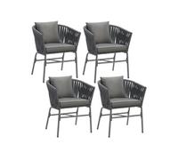 Ensemble de chaises VALEIRAS effet corde tressée - Lot de 4