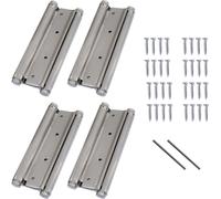 Ensemble de 4 charnières pour porte de saloon, 8 pouces, en acier inoxydable, à fermeture automatique, couleur argent