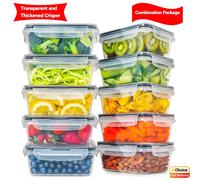 Ensemble de 4 conteneurs de stockage des aliments avec couvercles à pression faciles (4 couvercles + 4 conteneurs) - Récipients en plastique hermétiques pour garde-manger 4PCS-1SET