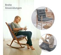 Ensemble de 4 coussins pour fauteuil de sol, dossier réglable, gris