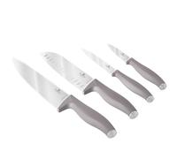 Berlinger Haus Ensemble De Couteaux De Cuisine 4 Pièces - Acier Inoxydable De Haute Qualité, Inclut Couteau Chef 20 Cm, Santoku 17,5 Cm, Utilitaire 12,5 Cm, Éplucheur 9 Cm, Taupe Mat