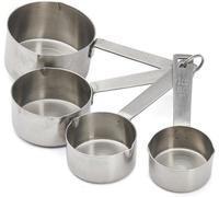 Ensemble de 4 cuillères doseuses de précision Ibzoa® en acier inoxydable, avec marquages ml/oz gravés au laser, ergonomiques et compatibles avec le lave-vaisselle, idéales pour les cuisines profession
