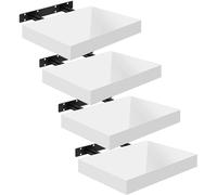 Ensemble de 4 étagères murales flottantes | Blanc | 30x3,8x22,9 cm