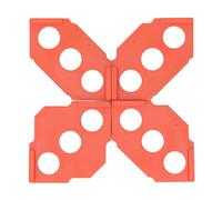 Ensemble de 4 gabarits pour défonceuse à rayon, gabarits de fraisage à rayon d’angle pour le travail du bois, coupe-bordures à coins arrondis avec fixation à 3 trous, guides de