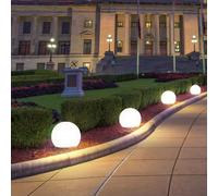 Ensemble de 4 lampes solaires extérieures à LED éclairage de jardin boule lampes projecteurs de lumière de chemin de patio