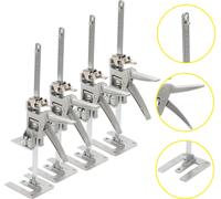 Ensemble de 4 leviers de meubles Peviasot, bras de levage gain de temps, système de réglage en hauteur, aide au montage avec descente rapide et réglable pour meubles, portes et panneaux