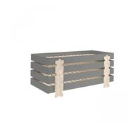 Ensemble de 4 Lits Empilables Modulo Puzzle Gris 90x200 cm - Design Pratique et Moderne