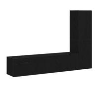 Ensemble de 4 Meuble TV - vidaXL - meuble télé - bois d'ingénierie - chêne noir - 130 5 x 30 x 140 cm - 2 portes à charnières{jgu58f