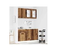 vidaXL Ensemble de 4 meubles de cuisine Lyon – bois d'ingénierie vieilli