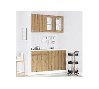 vidaXL Ensemble de 4 meubles de cuisine "Lyon" en chêne artisanal