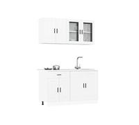 vidaXL Ensemble de 4 meubles de cuisine ""Porto"" en bois d'ingénierie blanc 3314871